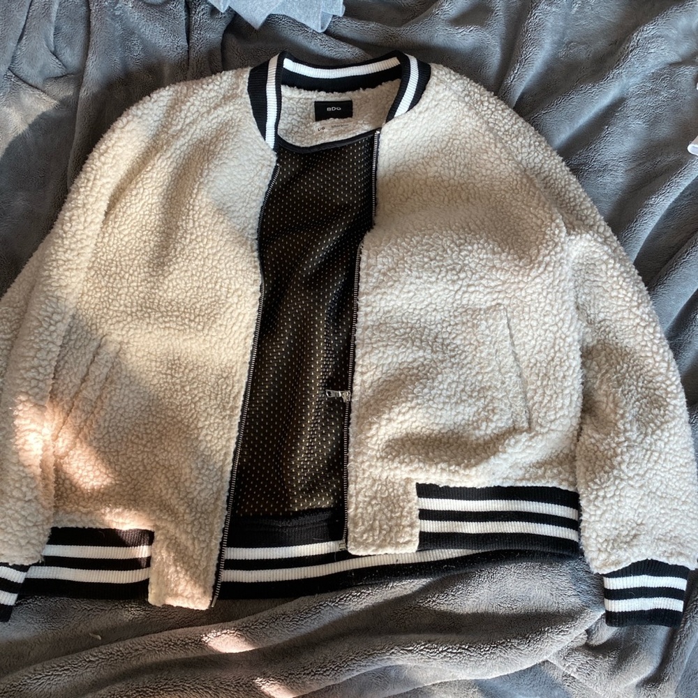 Urban Outfitters Sherpa Bomber Varsity Jacket